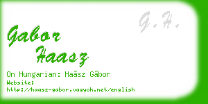 gabor haasz business card